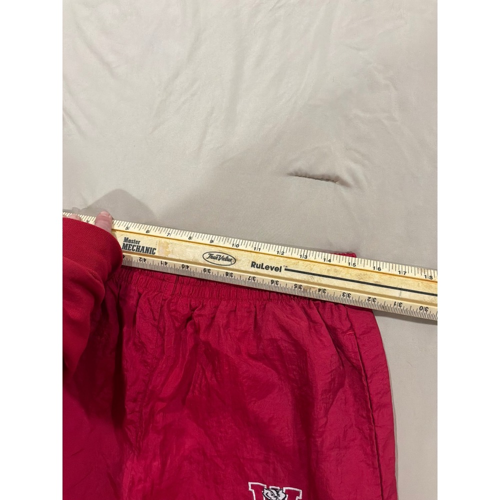 Vintage‎ Wisconsin Badgers Red Nylon Windbreaker Track Pants Mens Large Bucky - Picture 8 of 9
